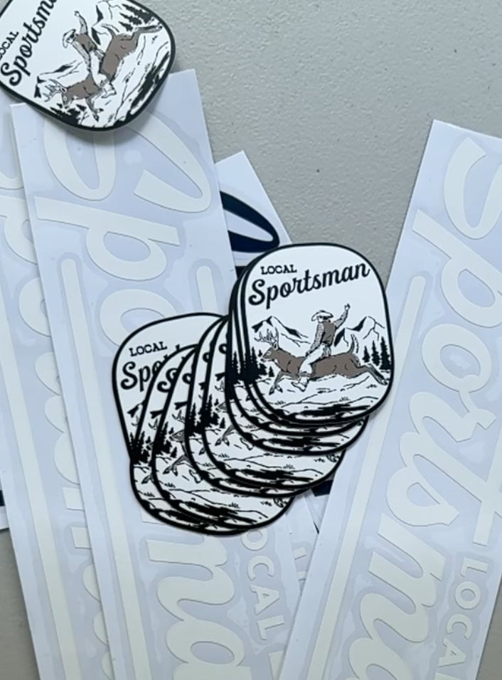 Signature Buck Cowboy Badge Sticker