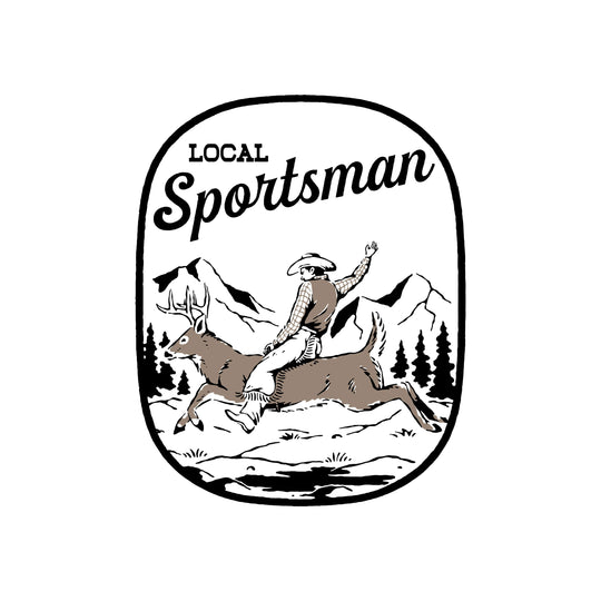 Signature Buck Cowboy Badge Sticker