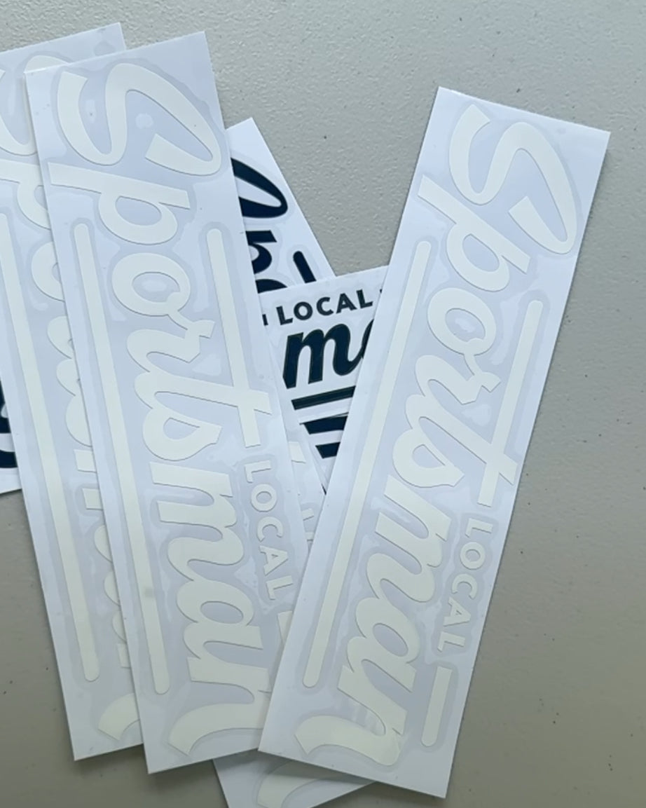 Large White Decal Sticker